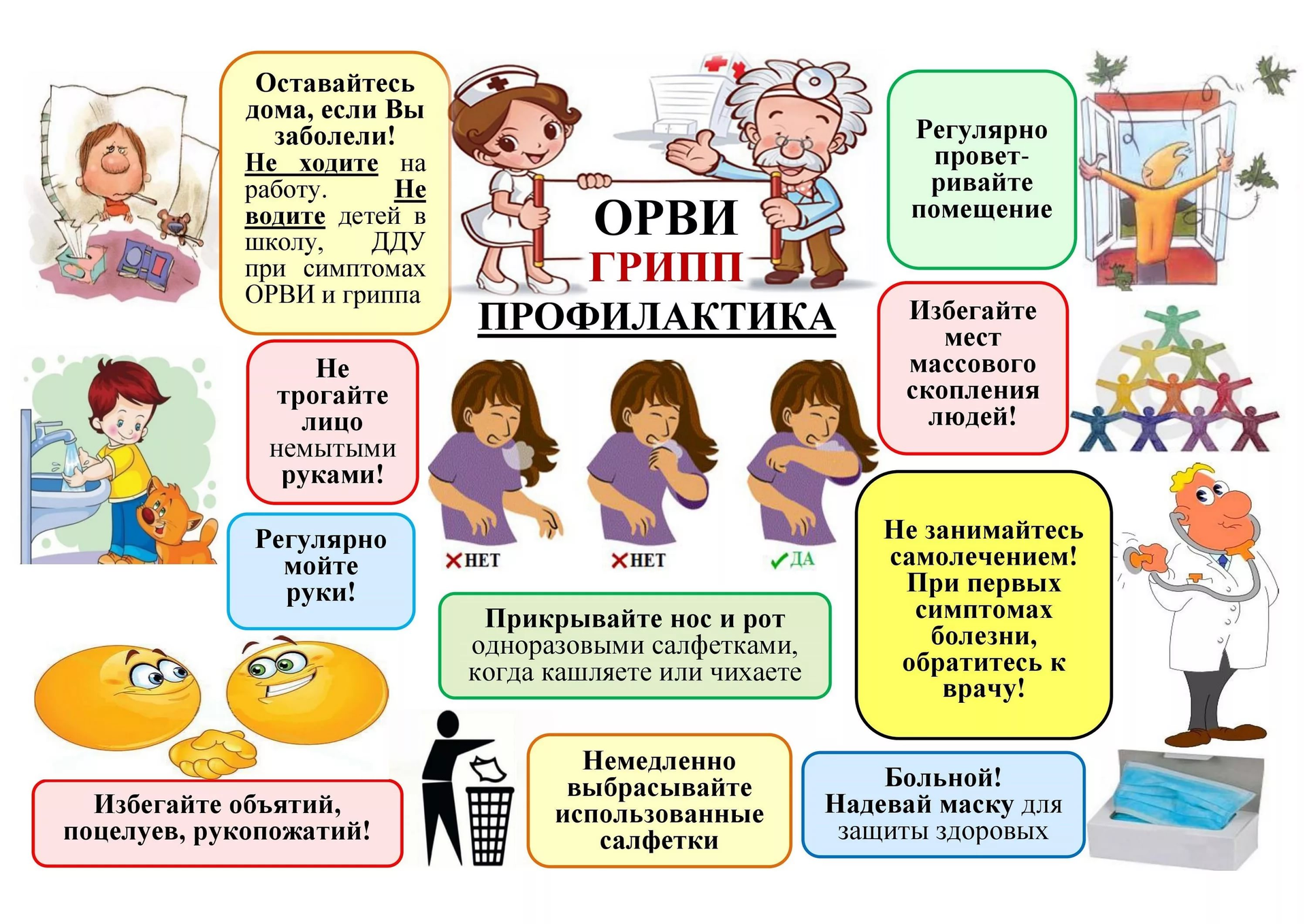 Профилактика ОРВИ, ГРИППА, СОVID-19